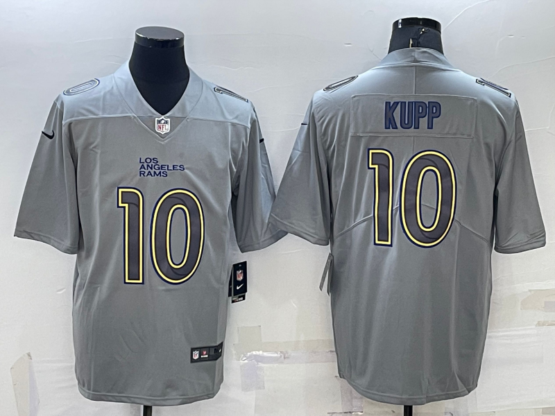 Men's Los Angeles Rams #10 Cooper Kupp Grey Atmosphere Fashion Stitched Jersey Men's Los Angeles Rams #10 Cooper Kupp Grey Atmosphere Fashion Stitched Jersey